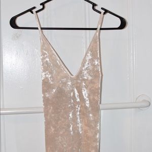 Cute White Velvet bodysuit